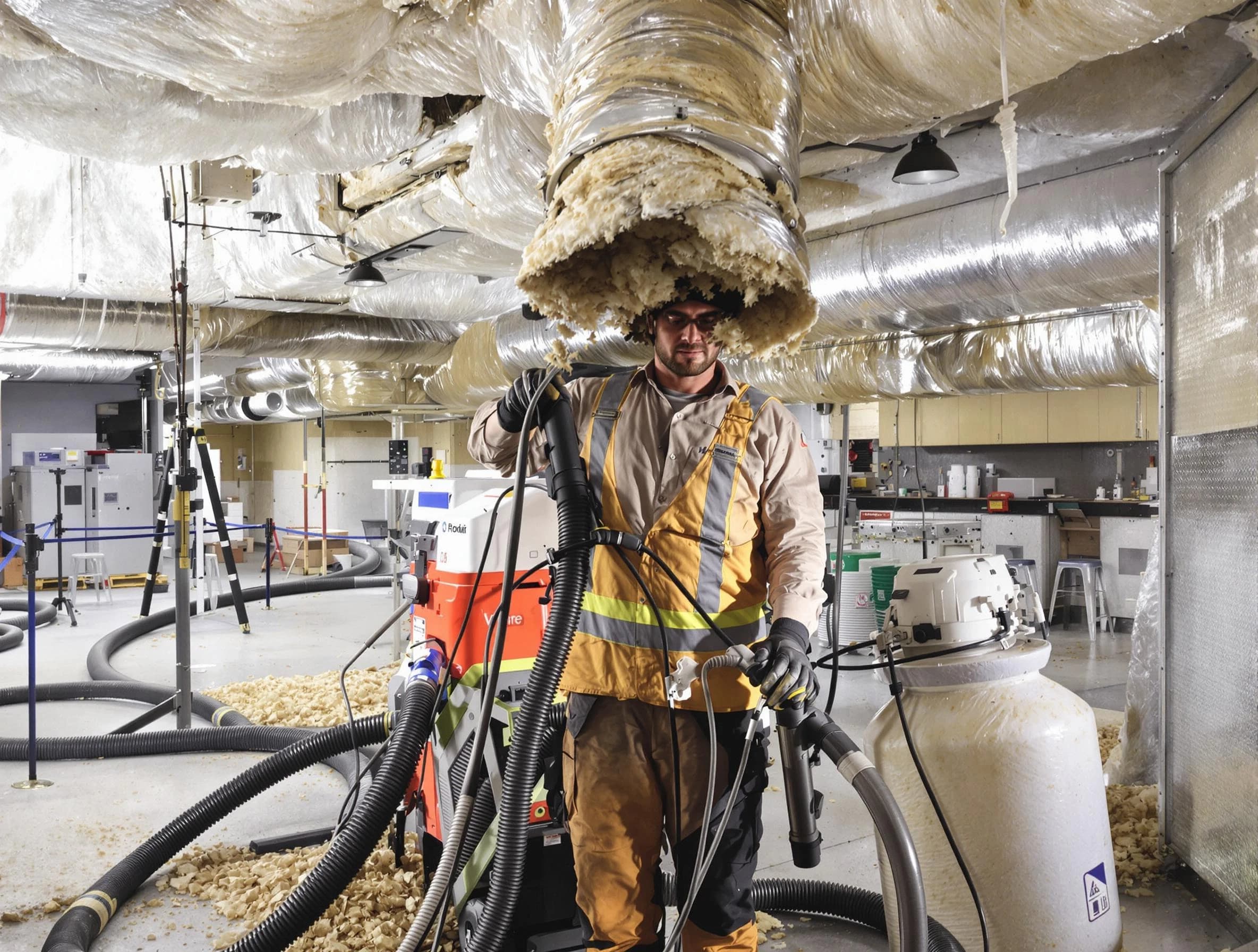Professional vacuum insulation removal by Lone Tree Air Duct Cleaning expert in Lone Tree